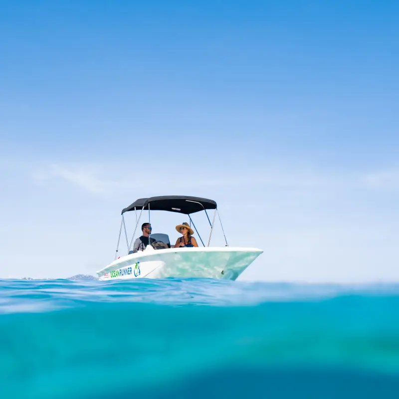 a boat in the water
