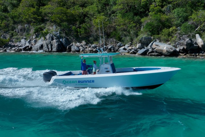 a small boat in a body of water