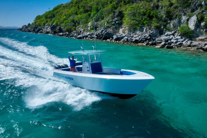 a small boat in a body of water