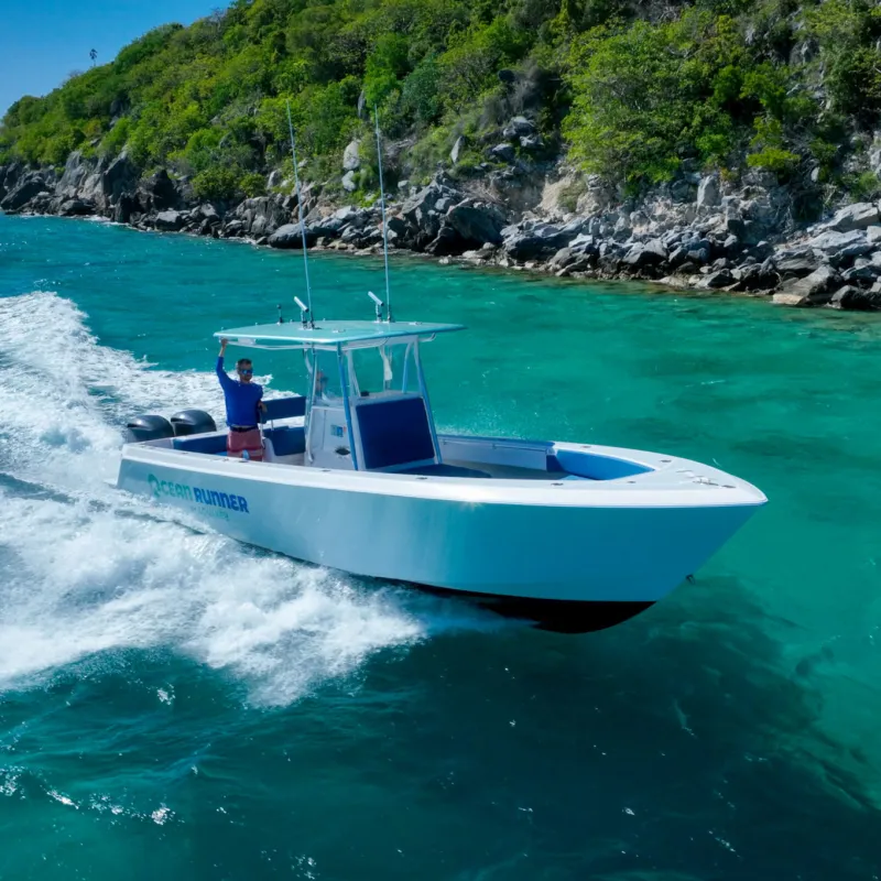 a small boat in a body of water