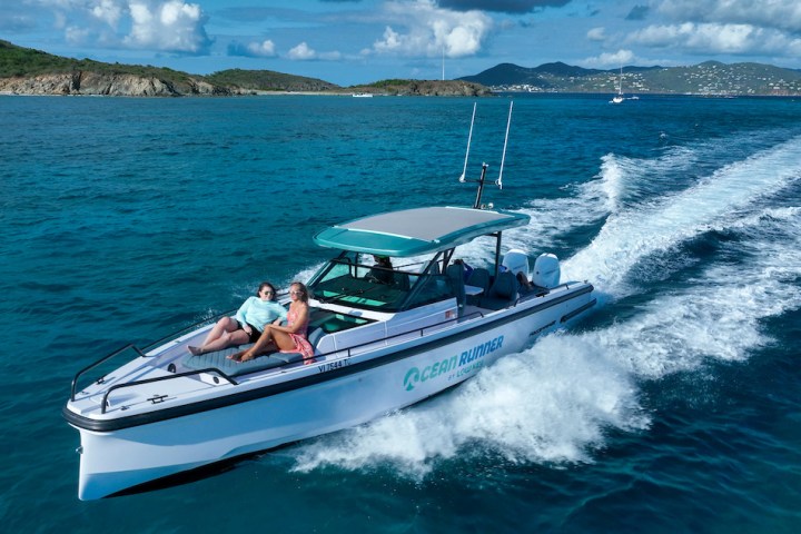 a small boat in a body of water