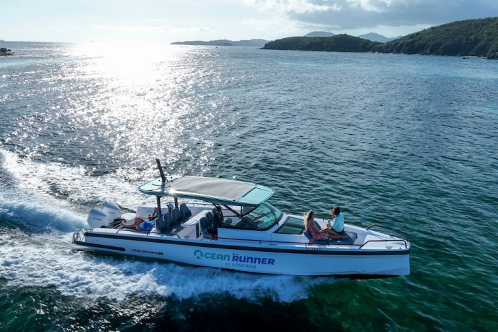 a small boat in a body of water