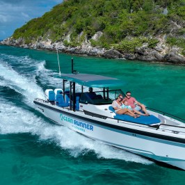 a small boat in a body of water