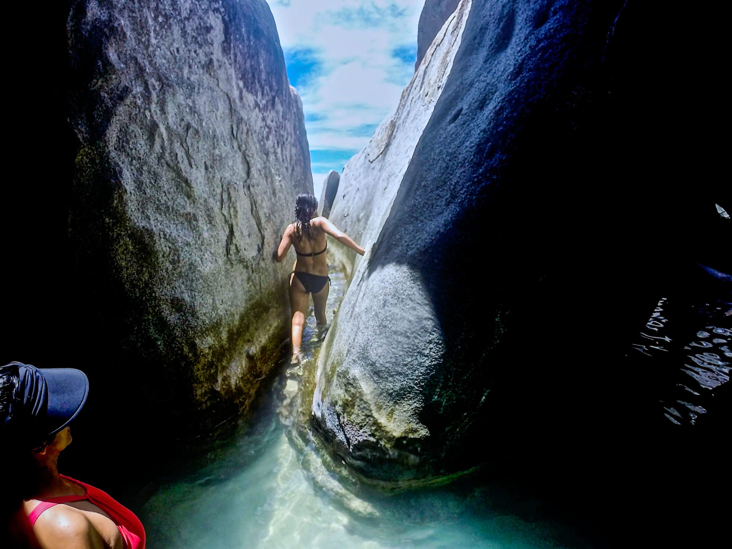 a man wearing a waterfall