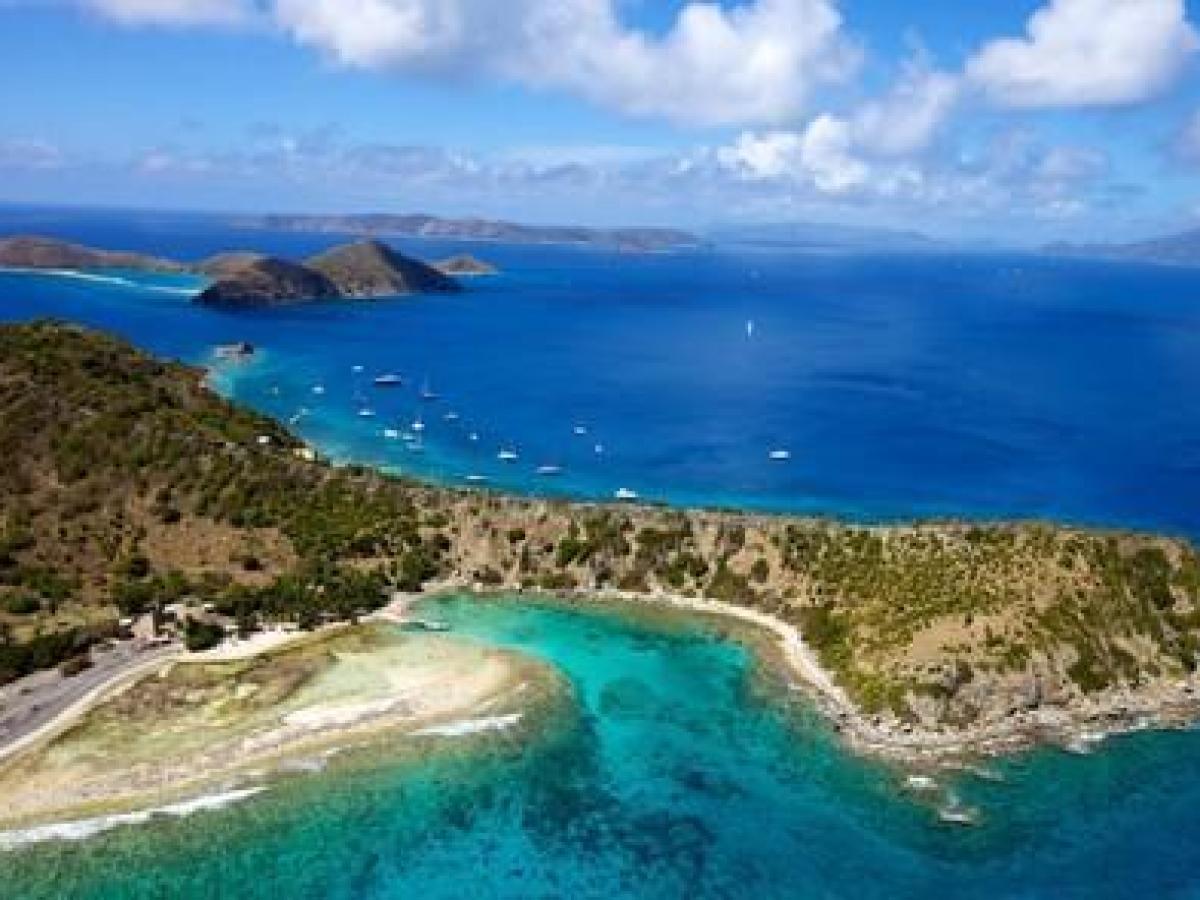 an island in the middle of a body of water