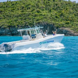 a small boat in a body of water