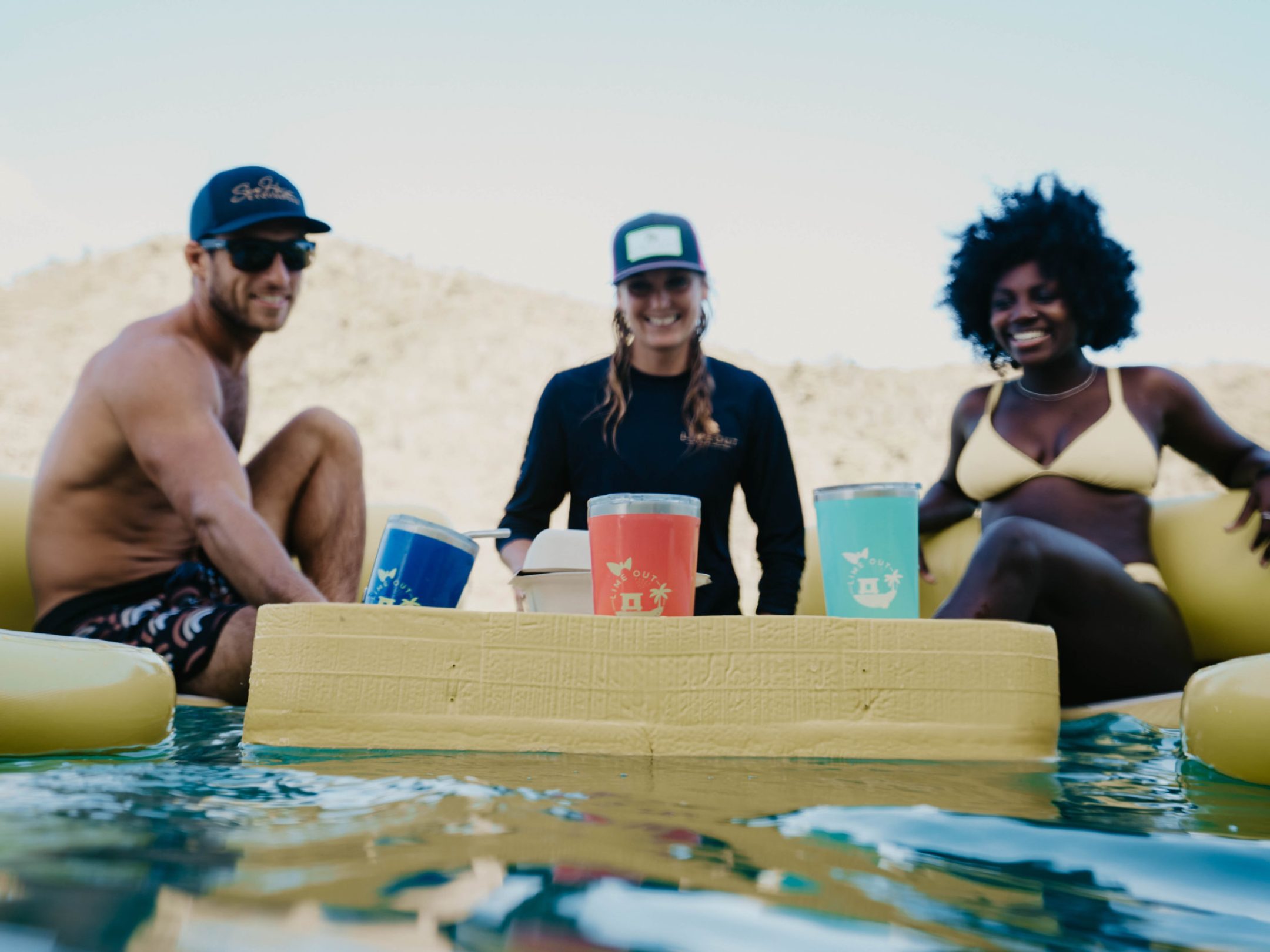 a group of people sitting at a table