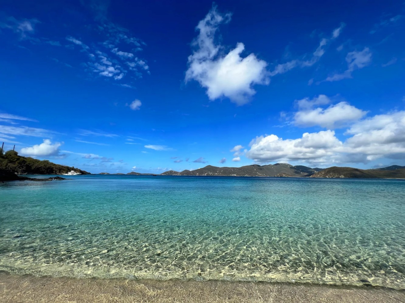 Clear beach with turquoise water